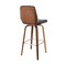 Armen Living Renee 30" Swivel Gray Faux Leather and Walnut Wood Bar Stool LCRNBAWAGR30 - alternate 3